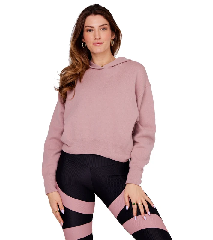 Onzie Crop After Yoga Hoodie Antique Rose / M/L