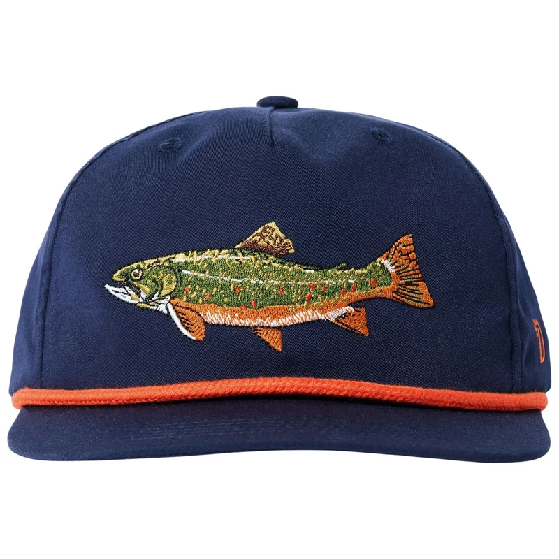 Duck Camp Brook Trout Grandpa Hat Sale Vintage Navy