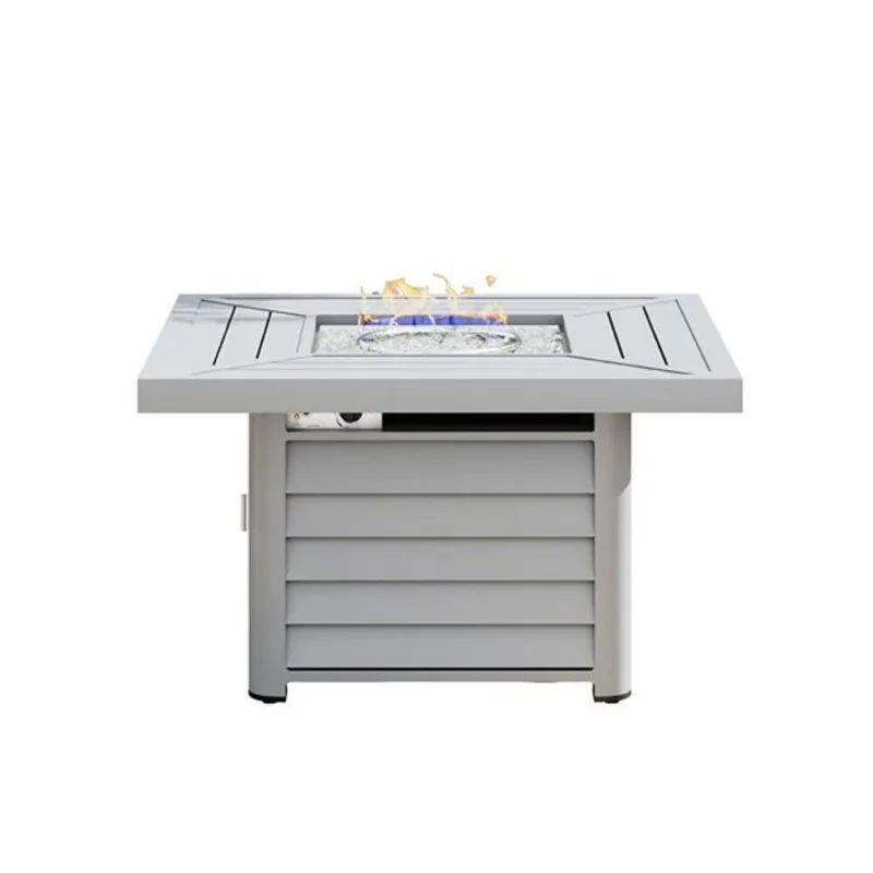 Sirio Abruzzo 50,000-BTU 42-in Grey Aluminum Square Fire Pit Table