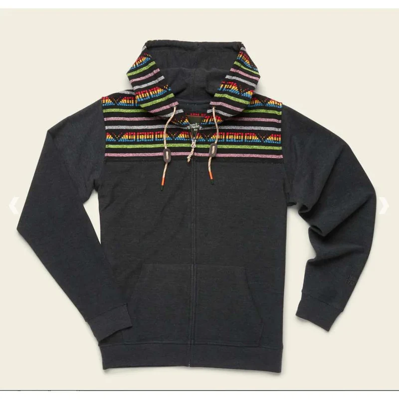 Howler Brothers Men's Shaman Hoodie ANTIQUE BLACK/KWANTI JACQUARD / MED