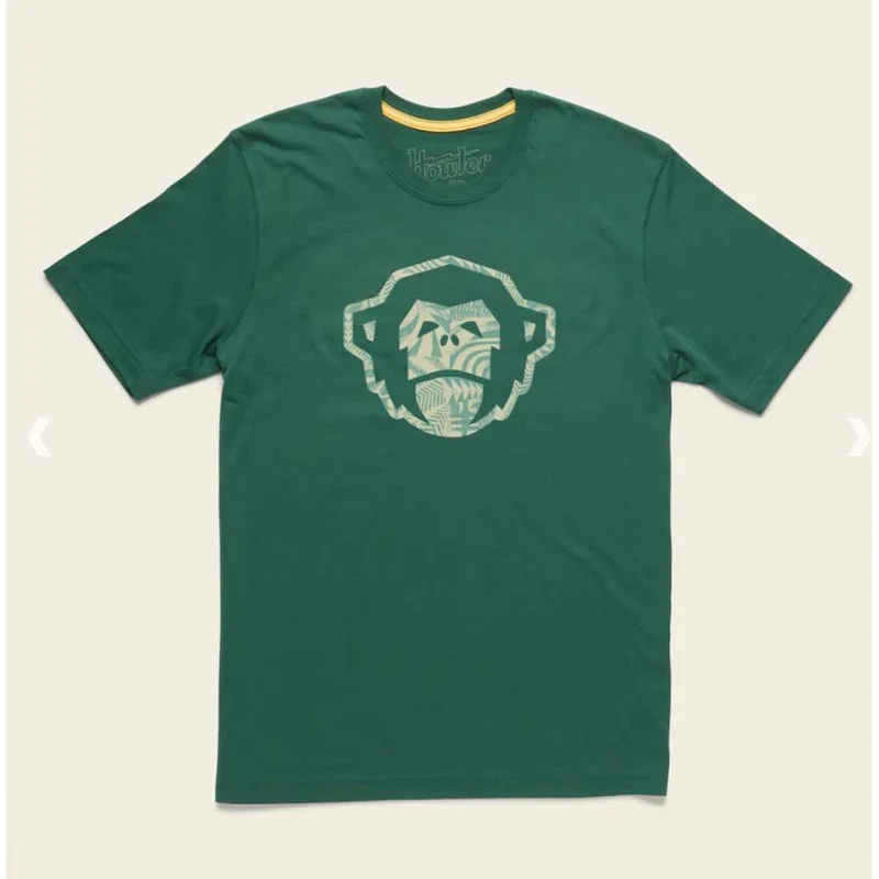 Howler Brothers Men's El Mono Select Tee Shirt WOODBLOCK : FOREST GREEN / SM