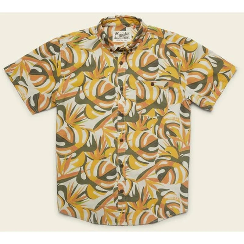 Howler Brothers Men's Mansfield Short Sleeve Shirt MOLECULAR MVMNTS : ANTQ BLK / SM