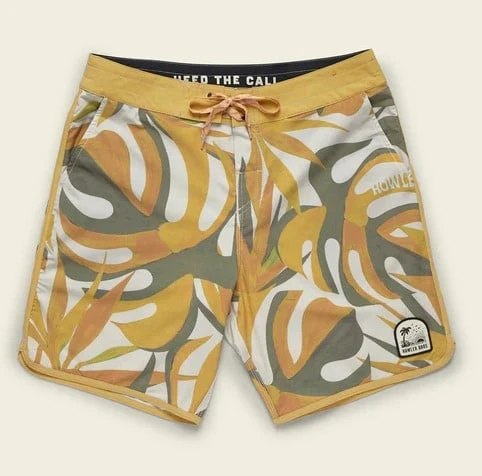 Howler Brothers Men's Stretch Bruja Boardshorts MONSTERA MASH: CITRON / 34
