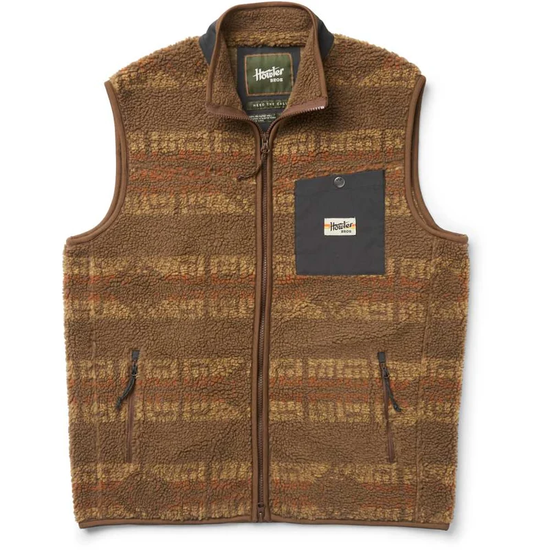 Howler Brothers Men's Chisos Fleece Vest MESCAL STRIPE: EARTH / XLRG