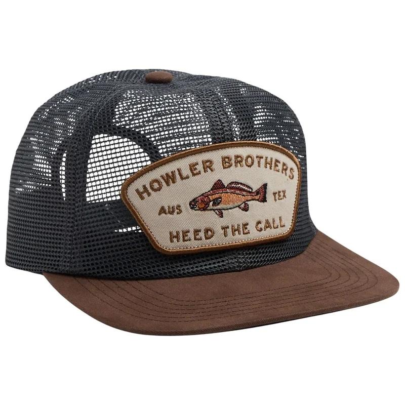 Howler Brothers Feedstore Unstructured Snapback Hat Sale Redfish : Brown / Grey