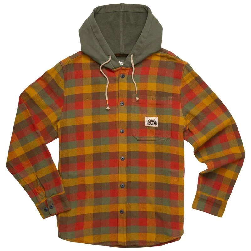 Howler Brothers Salvo Hooded Blanket Flannel Grice Plaid : Hayride / M