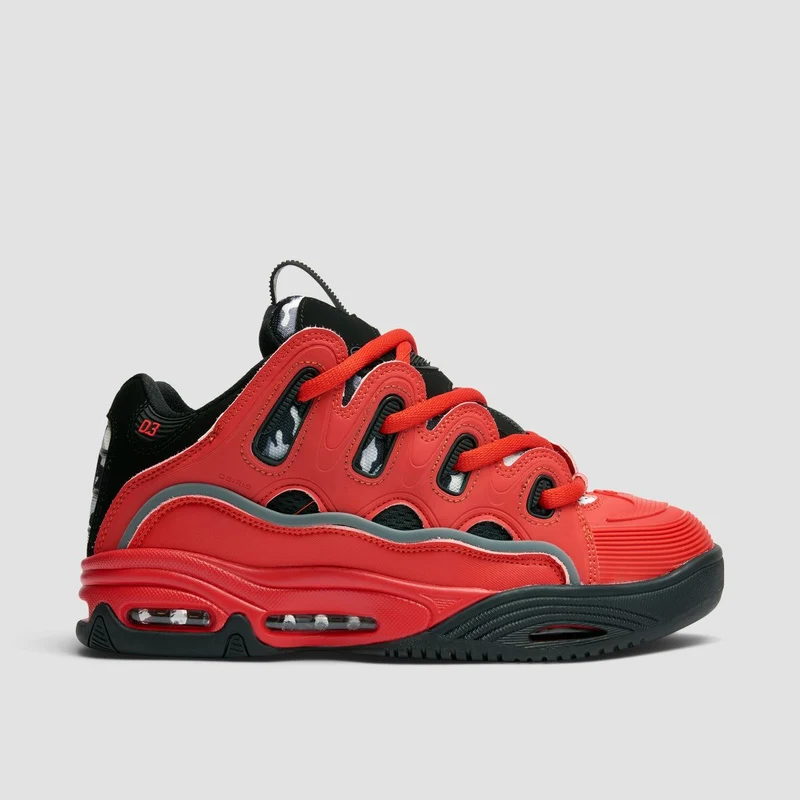 Osiris D3 2001 Shoes - Red/Black/Grey 7.5uk / Red/Black/Grey
