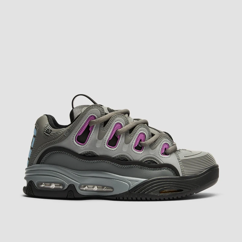 Osiris D3 2001 Shoes - Grey/Purple/Yellow 13uk / Grey/Purple/Yellow