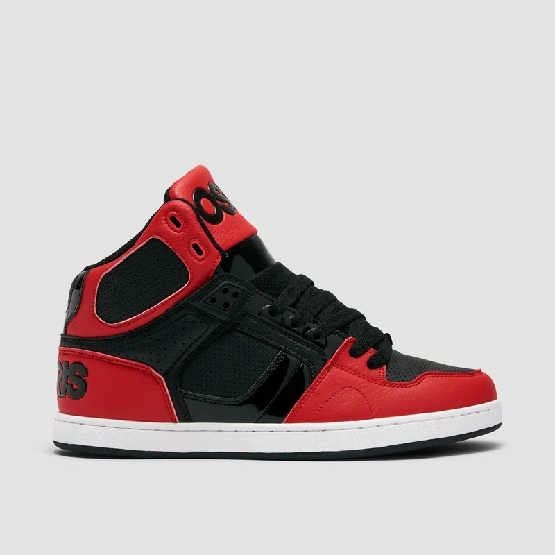Osiris NYC 83 CLK High Top Shoes - Red/Black/Black 4.5uk / Red/Black/Black