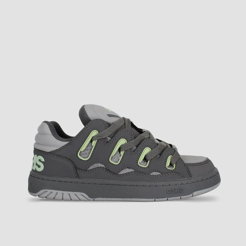 Osiris D3 S Shoes - Charcoal/Light Green/Grey 8uk / Charcoal/Light Green/Grey