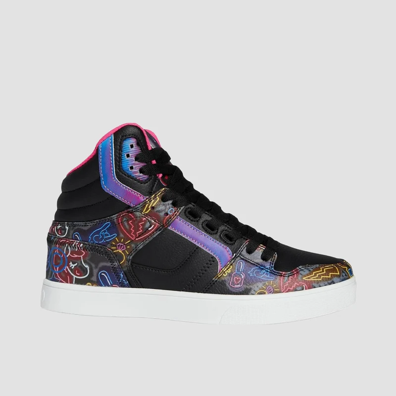 Osiris Clone High Top Shoes - Black/Pink/Neon 10uk / Black/Pink/Neon