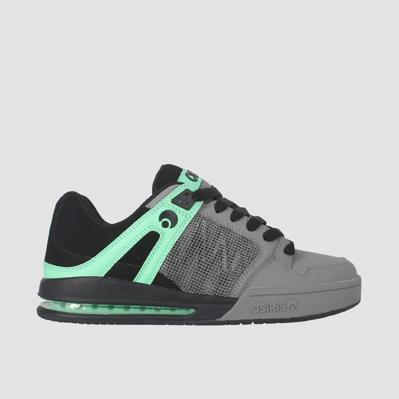 Osiris Pixel Shoes - Black/Charcoal/Green Glow 12uk / Black/Charcoal/Green Glow