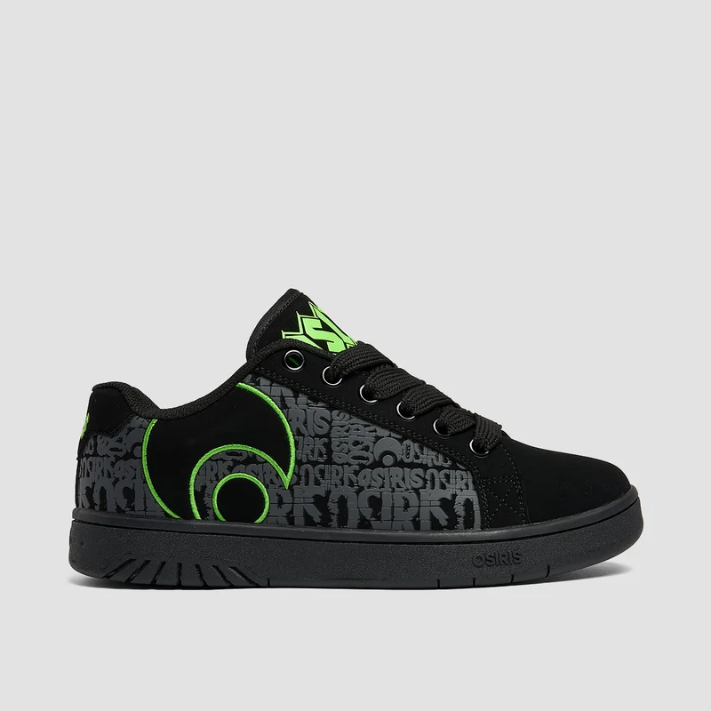 Osiris Troma ALT Shoes - Black/Black/Green 8uk