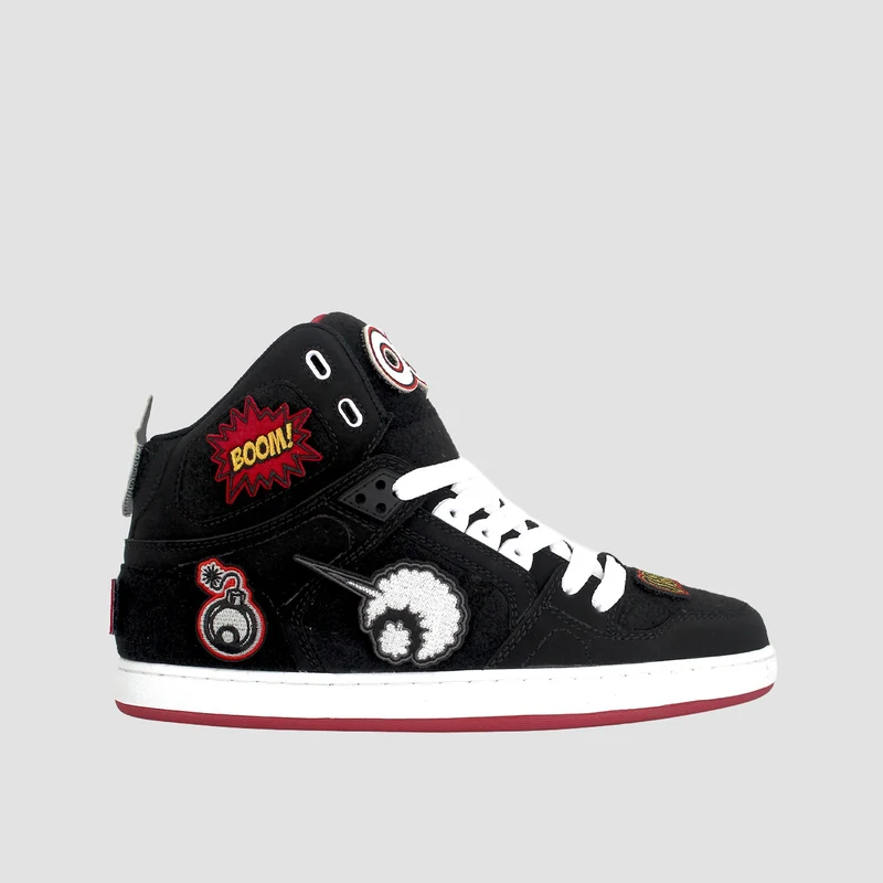 Osiris NYC 83 CLK High Top Shoes - Black/Red/Velcro 5uk / Black/Red/Velcro