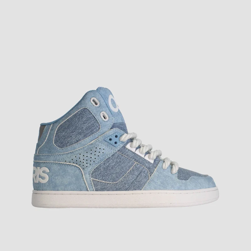 Osiris NYC 83 CLK High Top Shoes - Denim/White/White 11uk