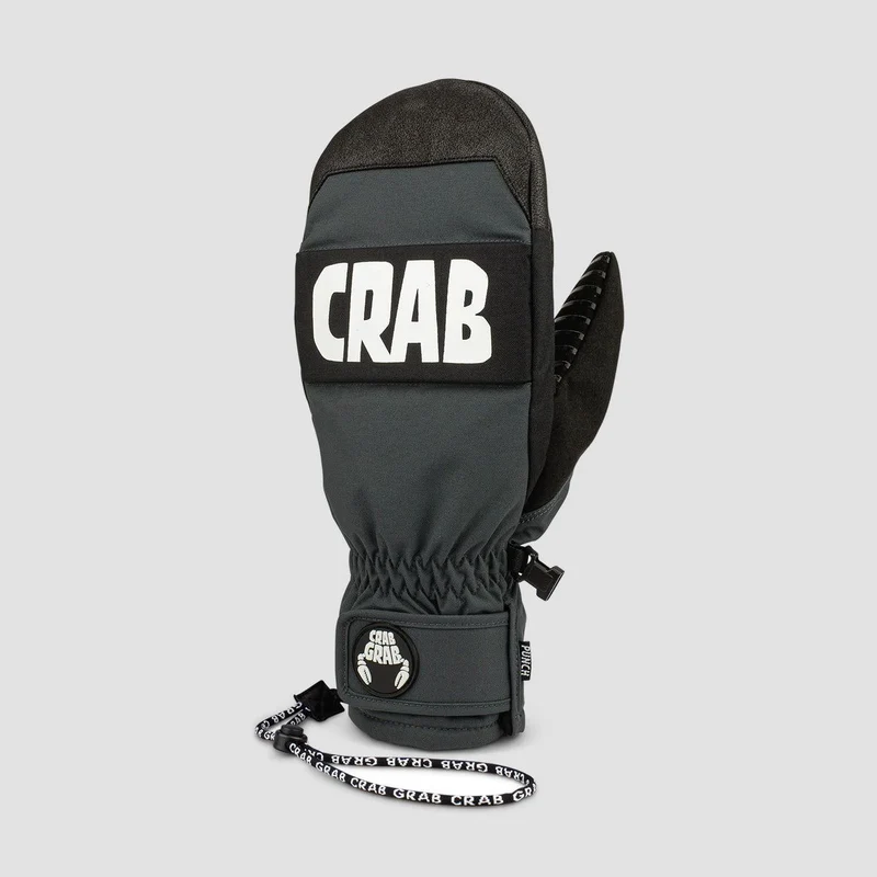 Crab Grab Punch Snow Mittens Washed Black X-Large