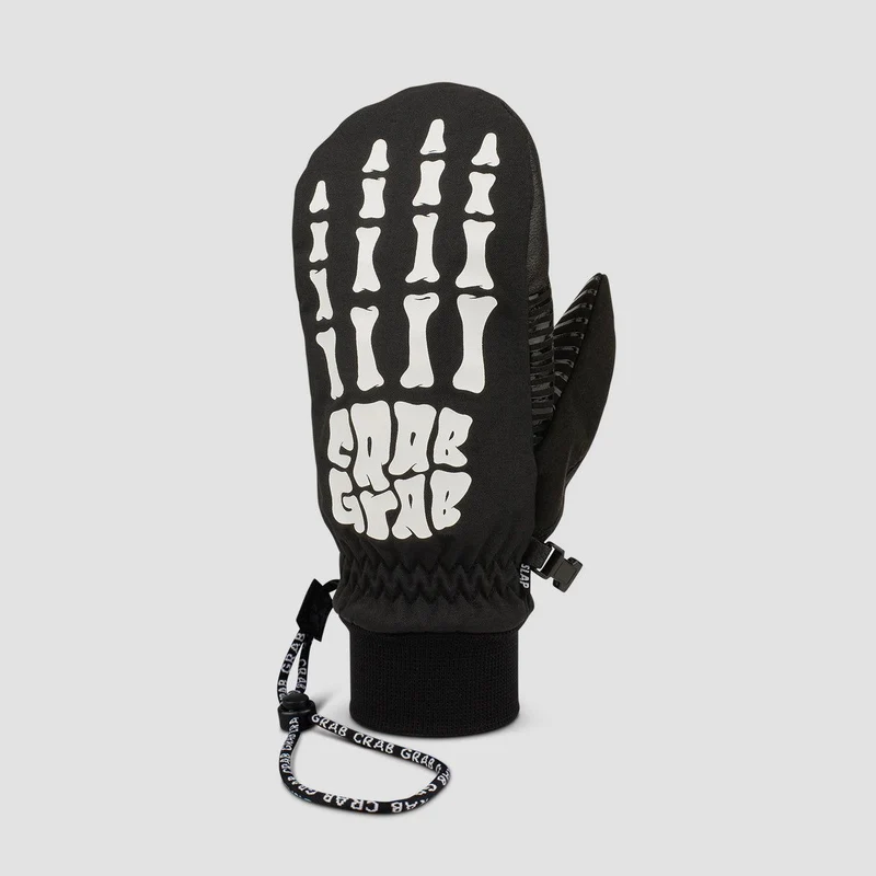 Crab Grab Slap Snow Mittens Bones Medium