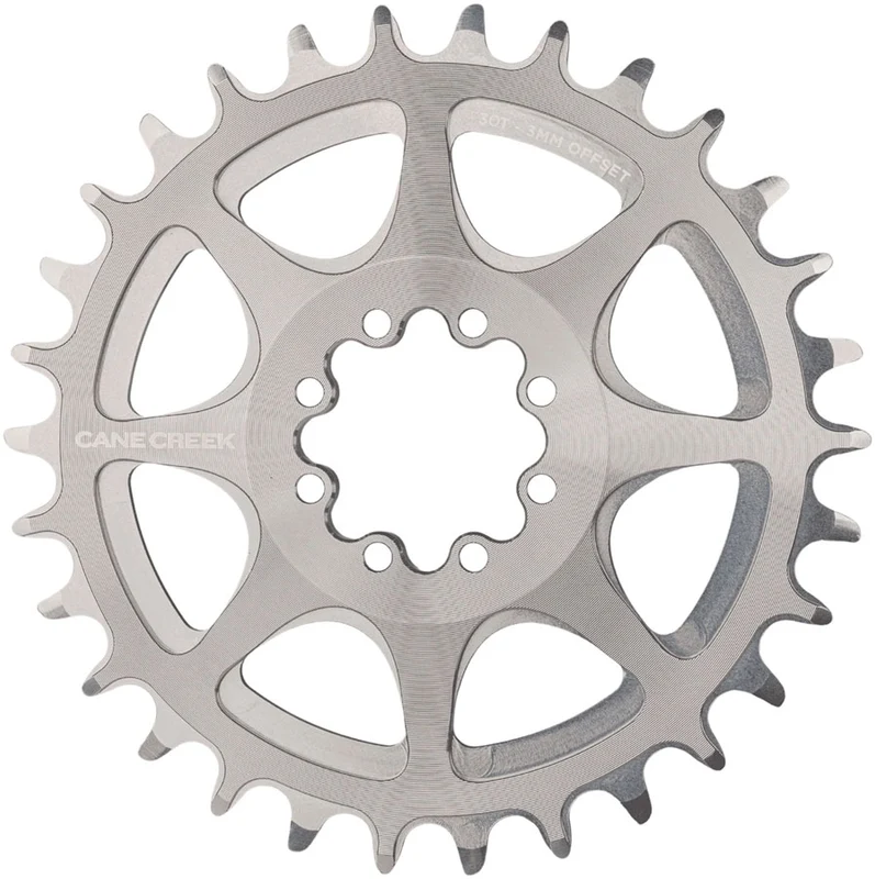 Cane Creek Direct Mount Chainring - 32t 8-Bolt Direct Mount 3mm Offset Ti Gray