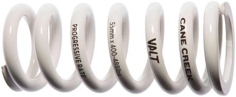 Cane Creek Progressive VALT Spring Rate Lightweight Rear Shock - 55mm x 400-488lbs White