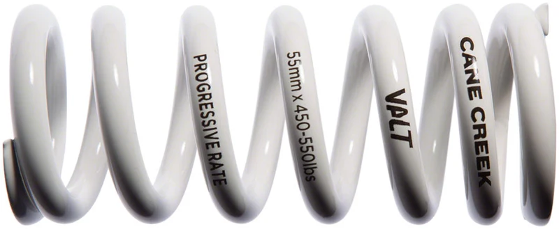 Cane Creek Progressive VALT Spring Rate Lightweight Rear Shock - 55mm x 450-550lbs White