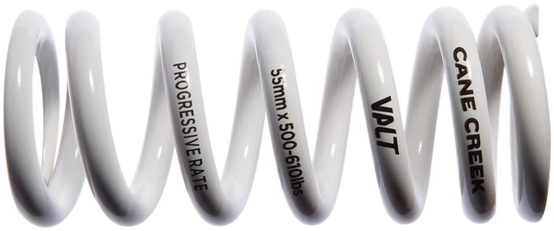 Cane Creek Progressive VALT Spring Rate Lightweight Rear Shock - 55mm x 500-610lbs White