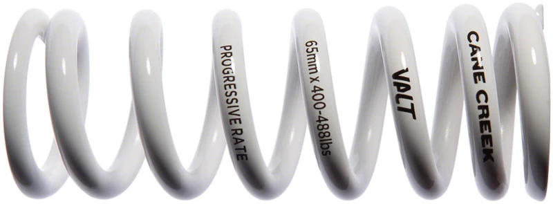 Cane Creek Progressive VALT Spring Rate Lightweight Rear Shock - 65mm x 400-488lbs White