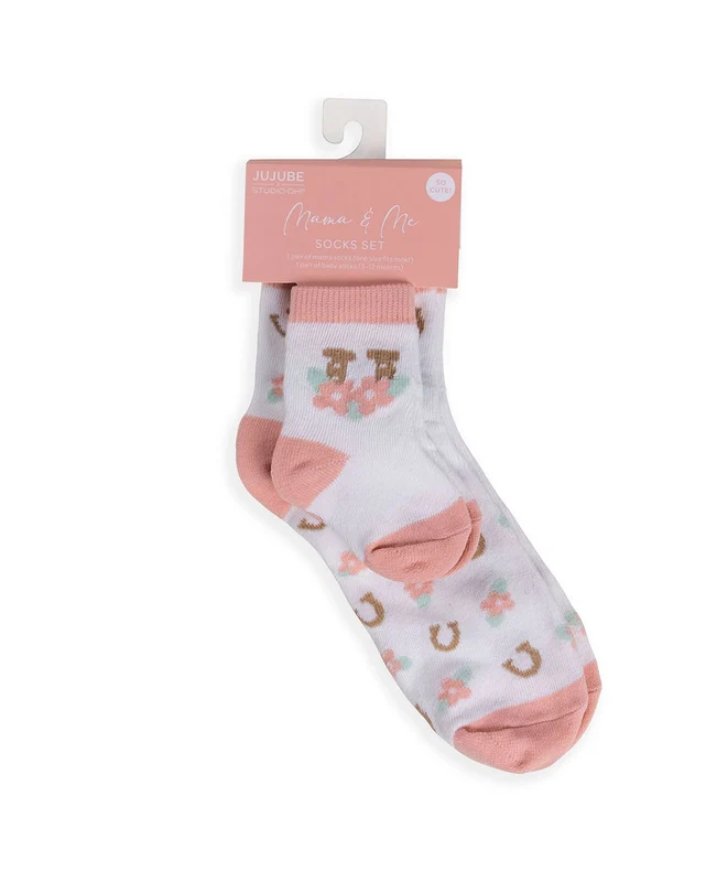 Bloomin' Boot Mama & Me Socks Set - Jf32030Bbt Pink