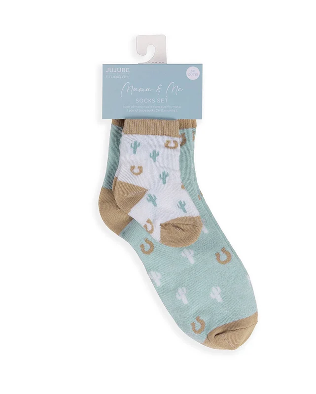 Howdy Partner Mama & Me Socks Set - Jf32030Hpb Blue