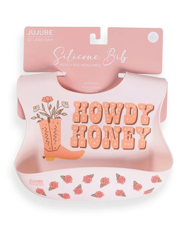 Bloomin' Boot Silicone Bib - Jf32035Bbt Pink