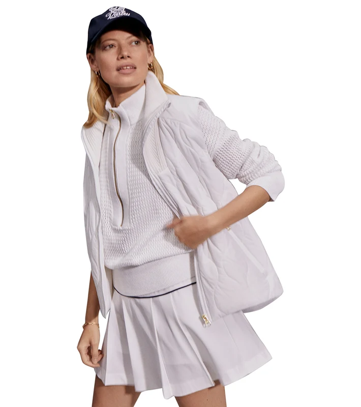 Varley Zarah Quilted Gilet White / M