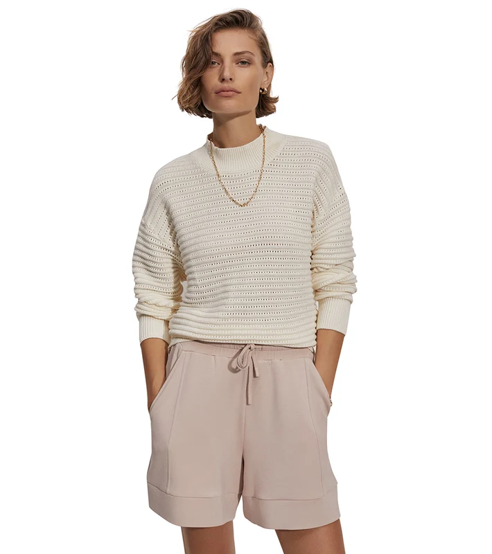 Varley Franco Knit Crew Egret / S