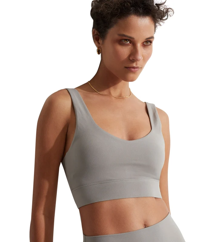 Varley Always Edwards Bra Gray Flannel / S