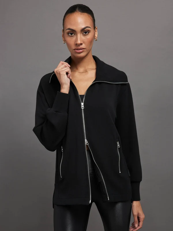 ADAIR ZIP THROUGH - BLACK BLACK / XS