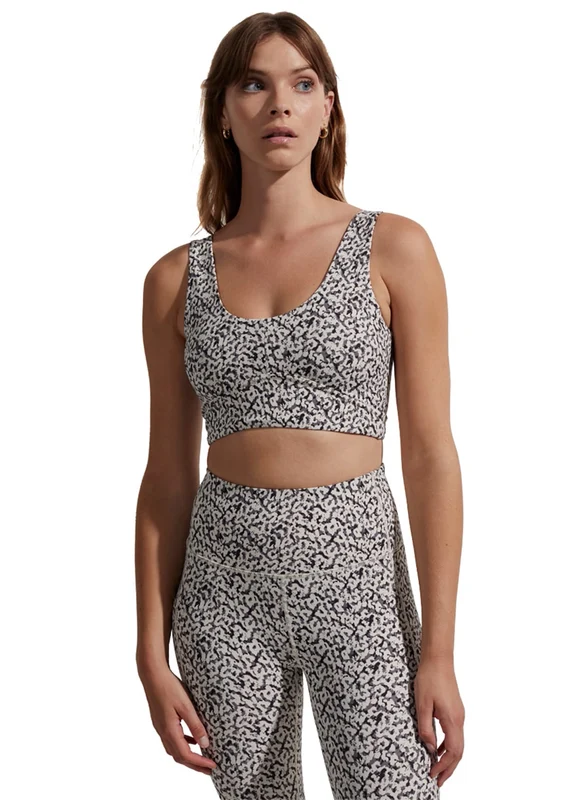 Varley Let's Go Elsie Bra Birch Mix Cheetah / L