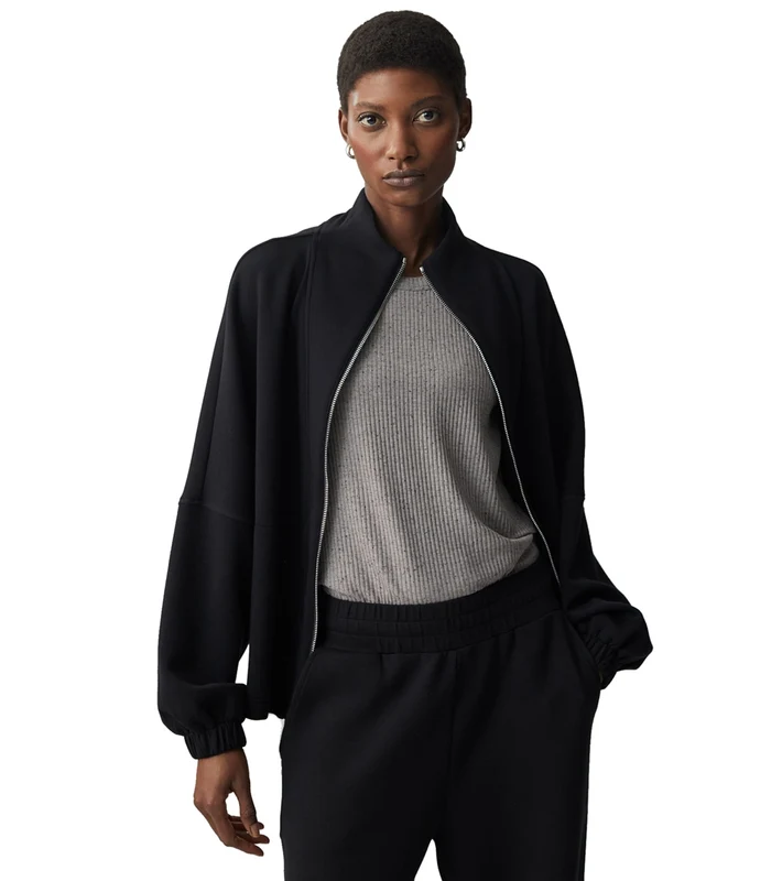 Varley Ashbury Zip Through Sweat Black / M