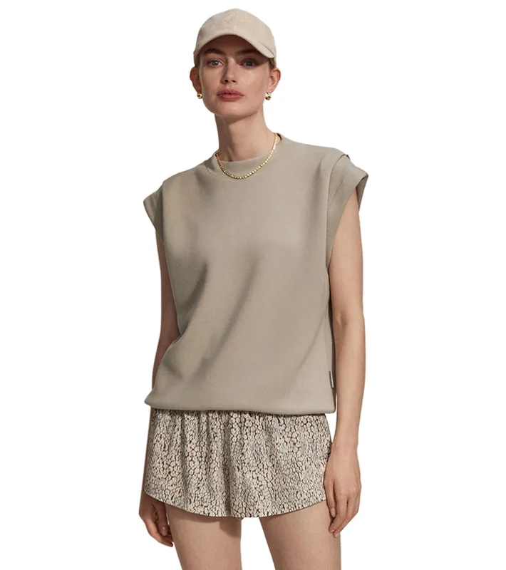 Varley Otis Sleeveless Sweatshirt Abbey Stone / L