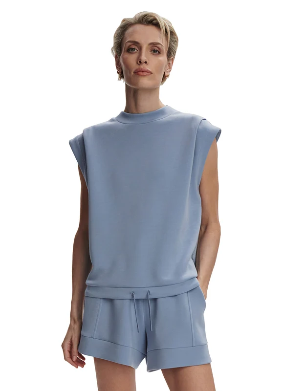 Varley Otis Sleeveless Sweatshirt Ivory Marl / M