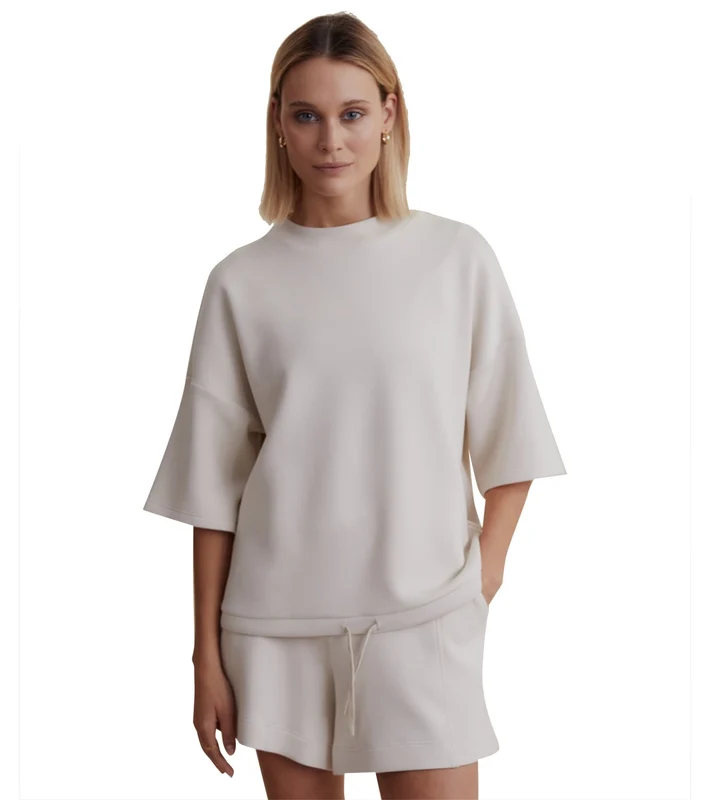 Varley Alden Short Sleeve Sweat Birch / L