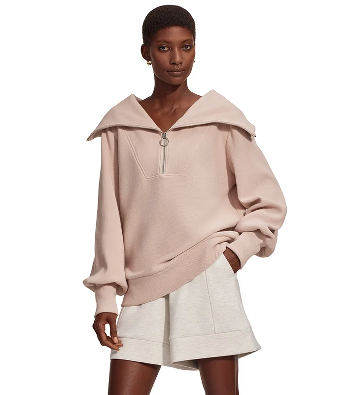 Varley Vine Half Zip Pullover Mushroom / S