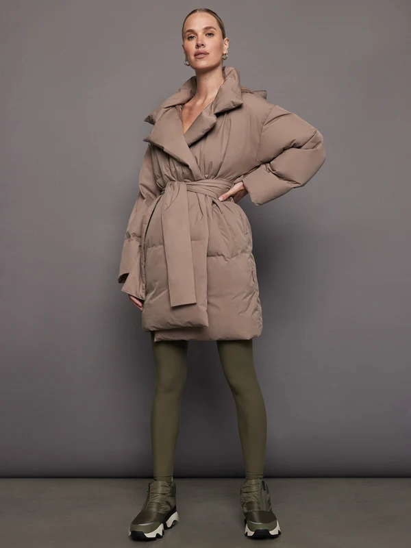 Lanark Wrap Coat - Pine Bark Pine Bark / XS
