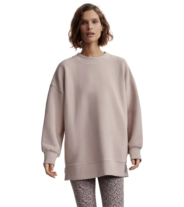 Varley Mae Longline Sweat Mushroom / S