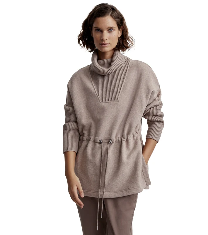 Varley Cavello Longline Sweat Taupe Marl / L