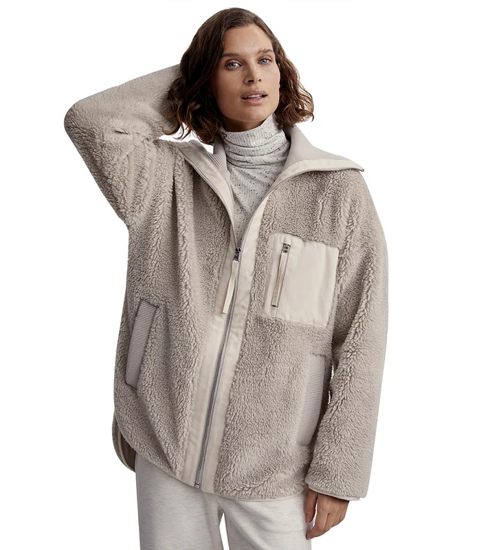 Varley Myla Zip Through Jacket Chateau Grey/Sandshell / L