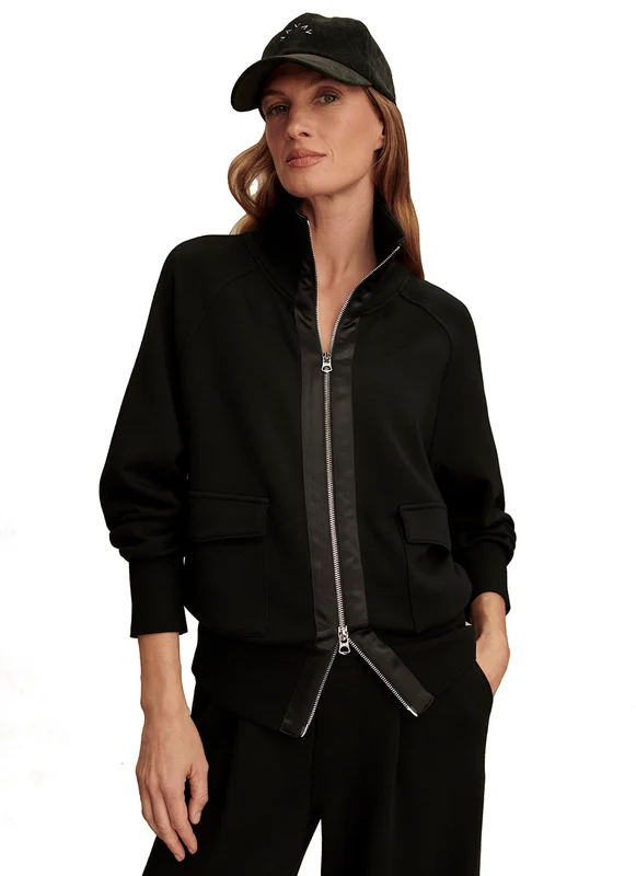 Varley Roxbury Zip Through Sweater Black / XL