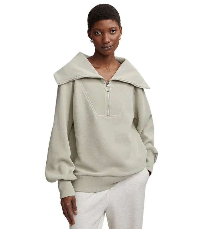 Varley Vine Half Zip Pullover Abbey Stone / L