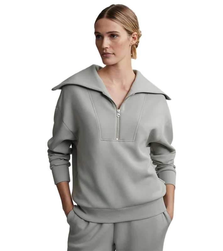 Varley Yates Half Zip Sweat Seagrass / L