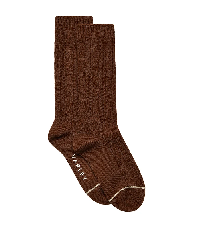 Varley Primrose Plush Cable Sock Cappucino / S/M
