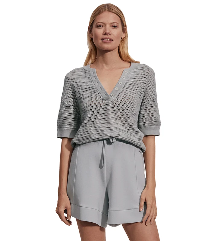 Varley Callie Knit Top Mirage Grey / S