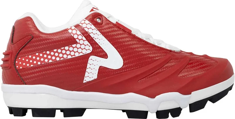RIP-IT Ringor Pro SwiftStep Women's TPU Softball Cleats - Scarlet Red White / 9