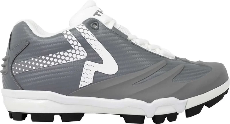 RIP-IT Ringor Pro SwiftStep Women's TPU Softball Cleats - Charcoal Gray White / 9.5